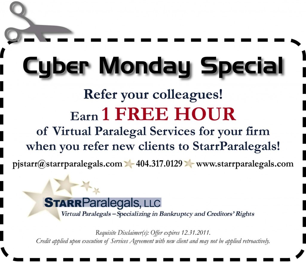 Refer your colleagues and earn 1 FREE HOUR of Virtual Paralegal Services for your firm when you refer new clients to StarrParalegals!